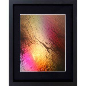 Framed Pink and Gold Abstract