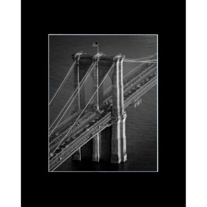 Brooklyn Bridge Black and White Matted