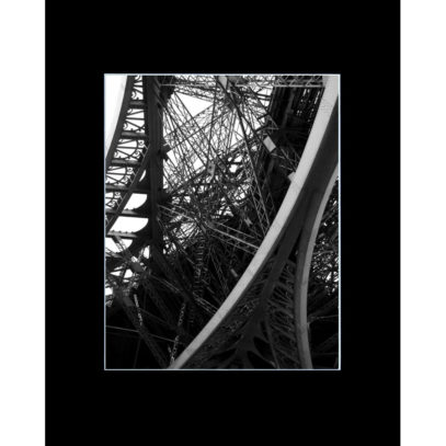 Paris Wall Decor - Eiffel Underside Black and White Matted