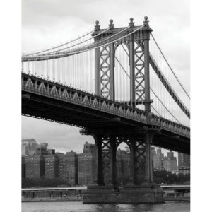 Manhattan Bridge Photograph Black and White