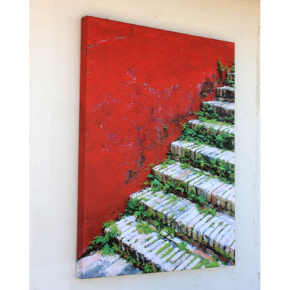 Red Caribbean Art - The Other Side Framed