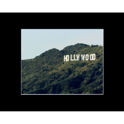 Hollywood Sign Art Photograph Matted